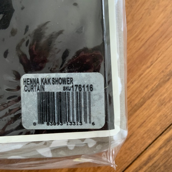 City Scene Gray Beige Boho Cotton Shower Curtain - Picture 4 of 4